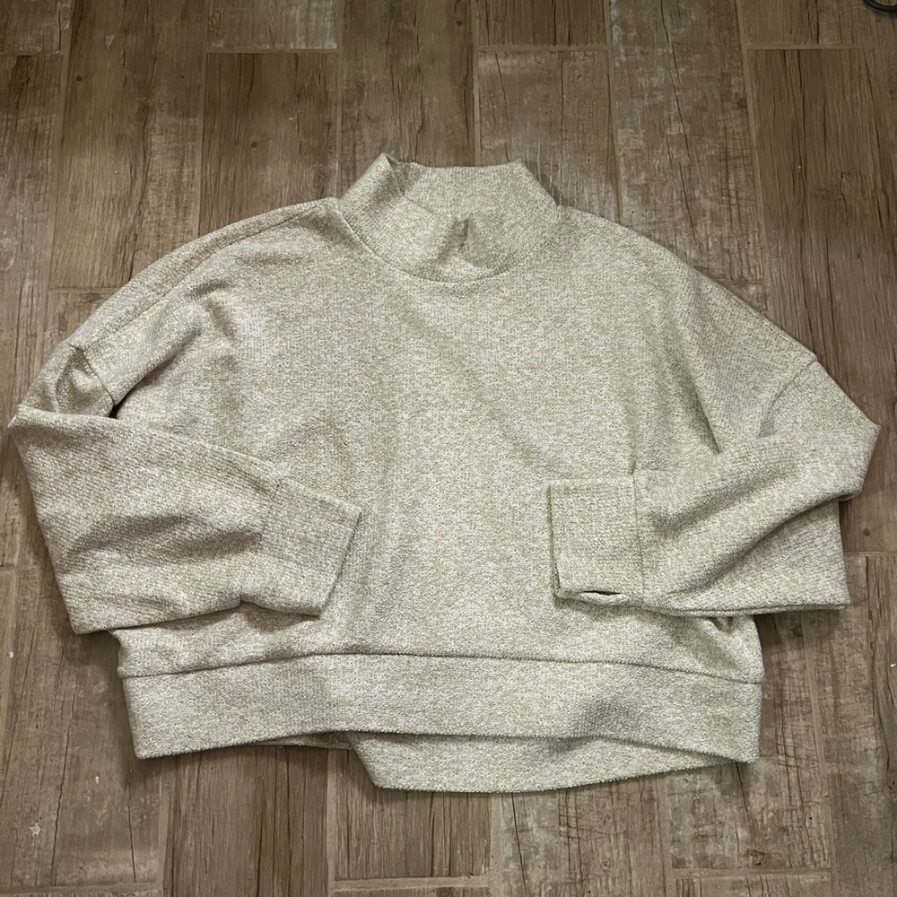 Aerie Cream Cowl Neck Sweater